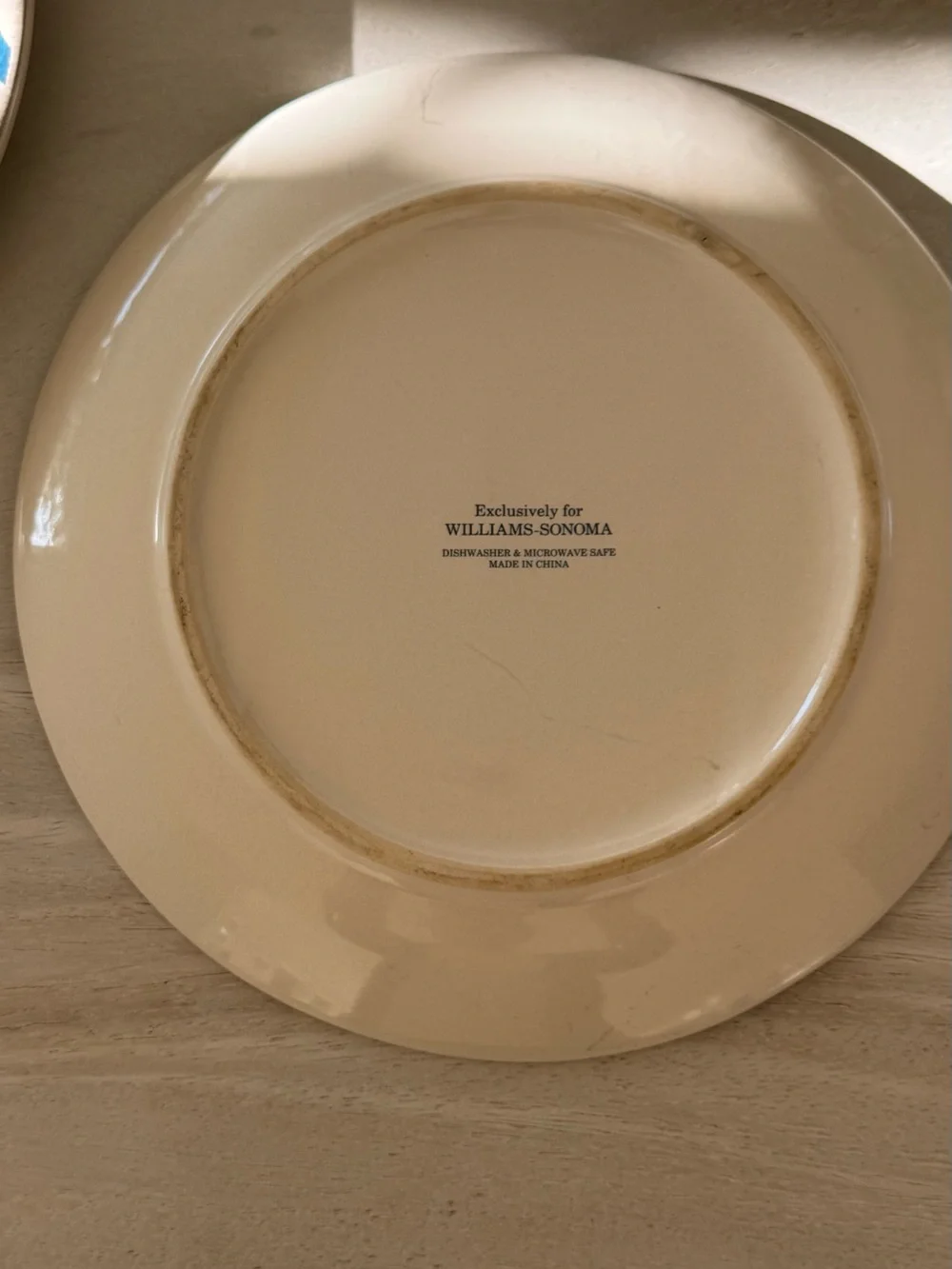 SET OF 4 WILLIAMS SONOMA BLUE PAISLEY SALAD PLATES - DISCONTINUED VINTAGE